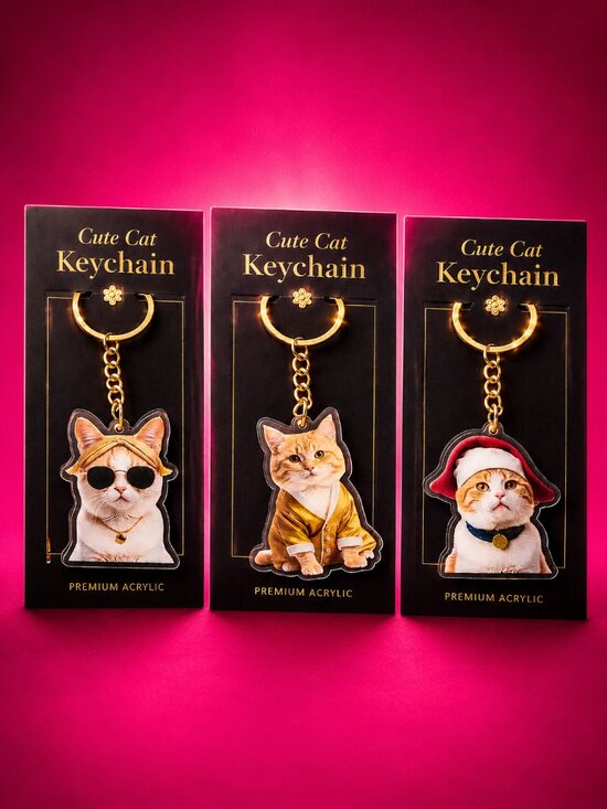 Handbags - Kitty Cat Key Chains - Funny Meme Bag Charms